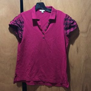 Women’s Burberry polo in magenta